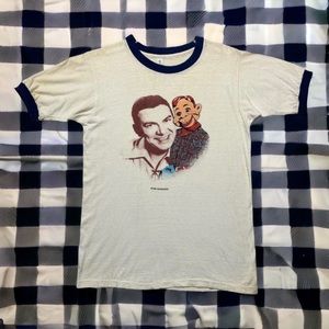 Vintage 60s Howdy Doody Ringer T-shirt Size M Made In USA NBC Enterprises Rare